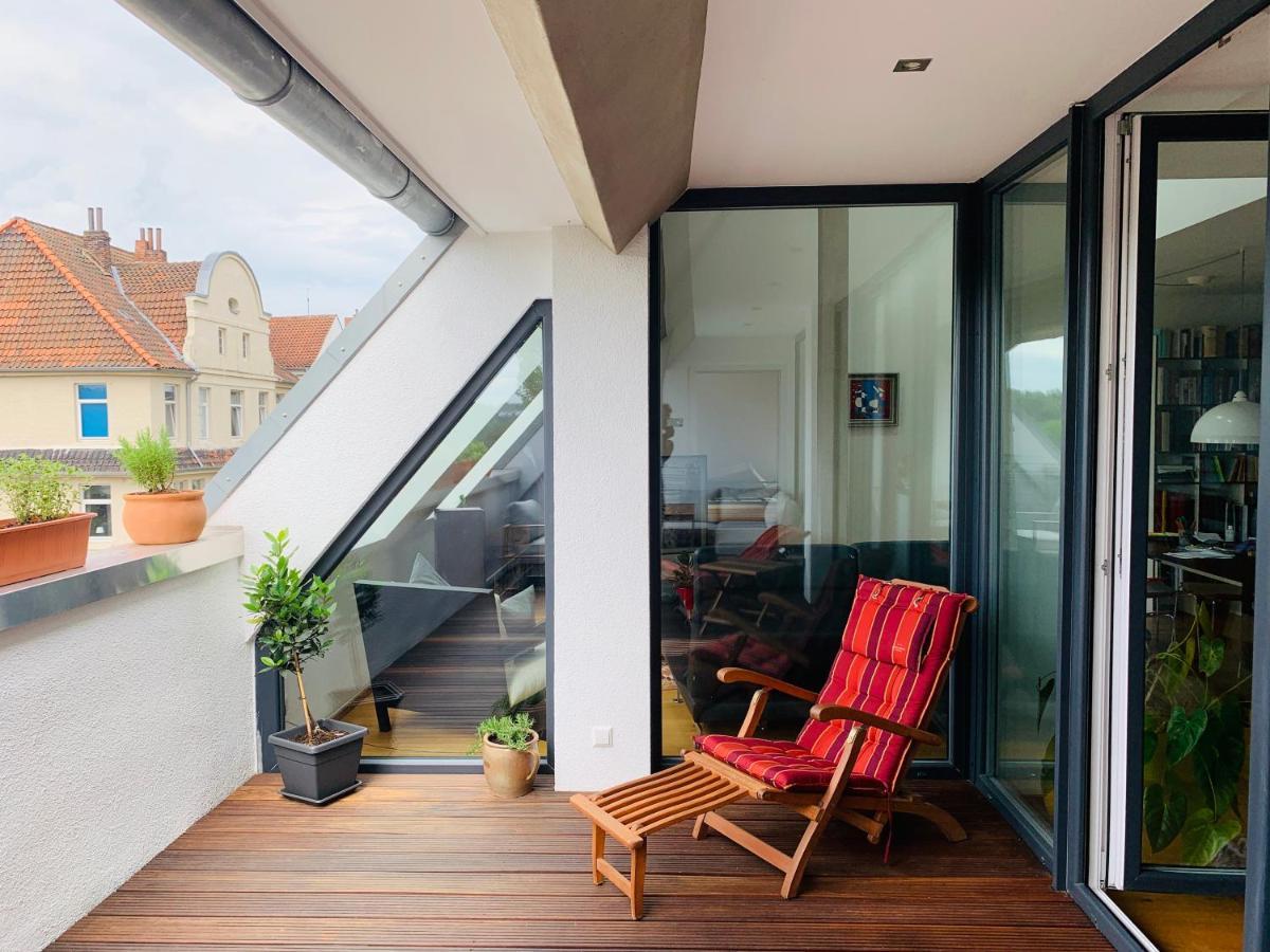 Exklusives Penthouse Im Ehemaligen Bunker Apartment Hanovra Exterior foto